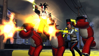 Illustration for article titled Giant Evil Robot Teddy Bear Attacks Champions Online